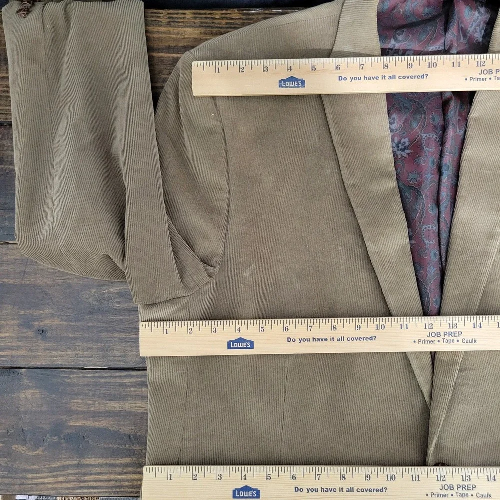 Lauren Ralph Lauren Men's Sport‎ Coat Blazer Two Button Tan Cotton Corduroy 48L